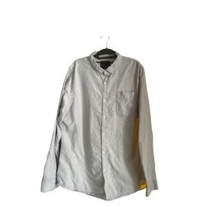 Cotton On CLASSIC FIT Light Gray Casual Button Down Shirt Long Sleeve.